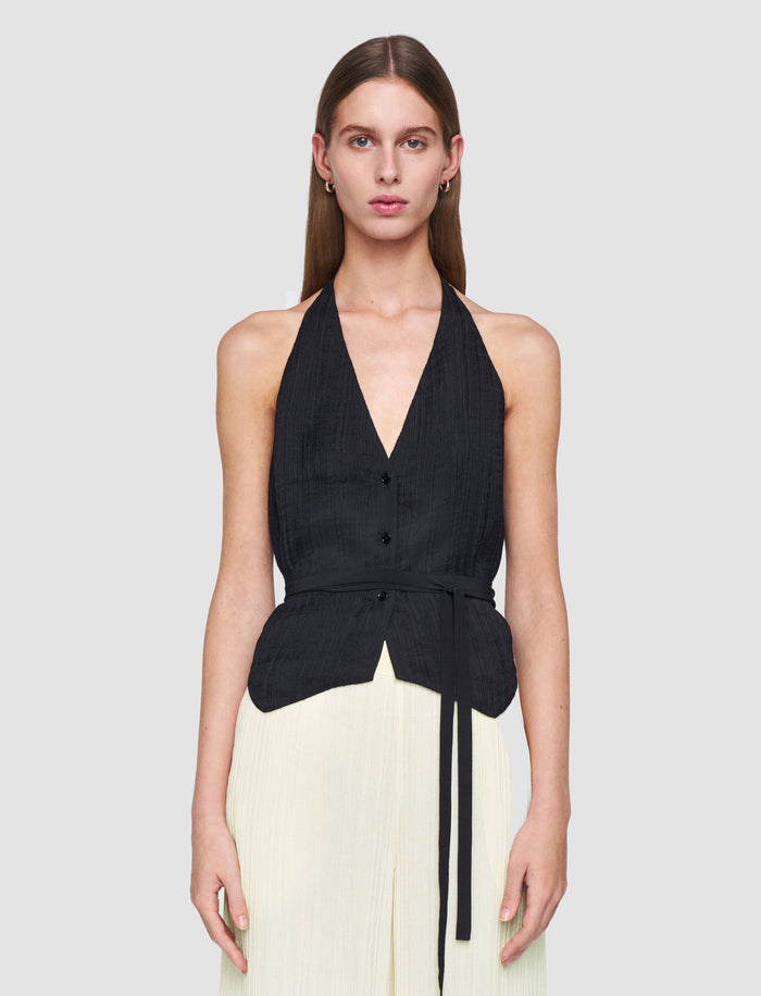 Black Suez Pleat Jacquard Jacket - Joseph