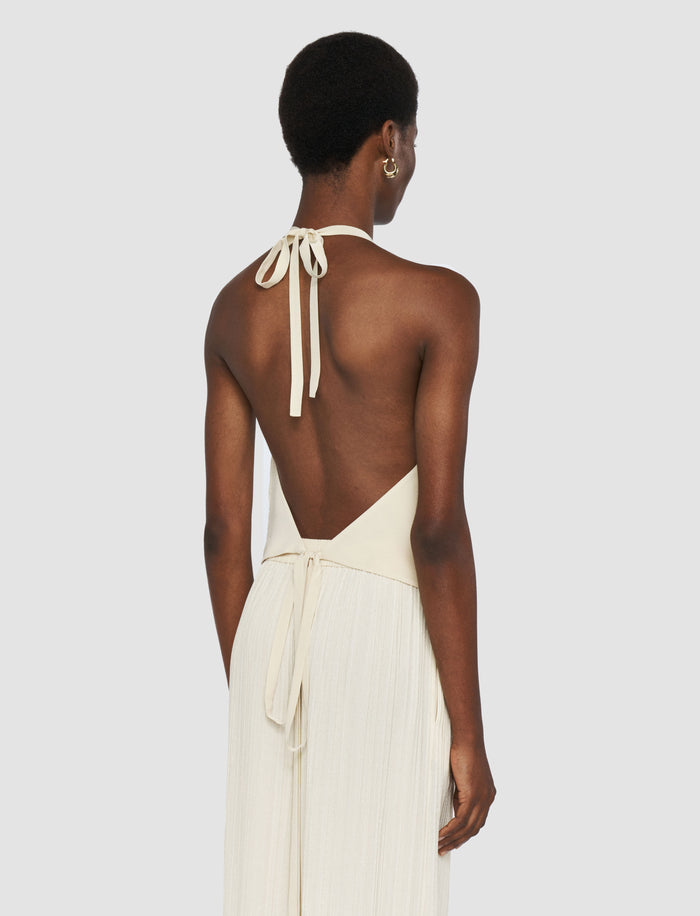 White Suez Pleat Jacquard Jacket - Joseph