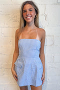 Sunday Brunch Dress Blue, adeline boutique, dallas boutique, boutique