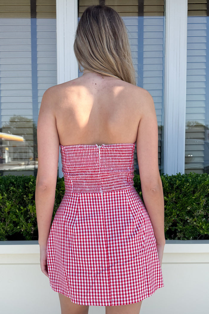 Sunday Brunch Dress Red Back, adeline boutique, dallas boutique, boutique