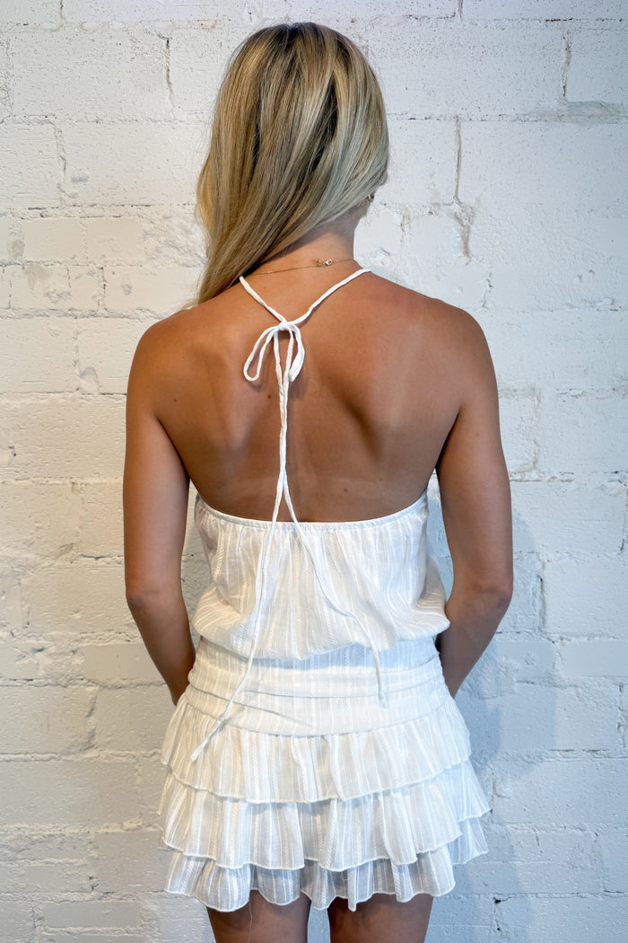Sunday Stroll Romper White Back, adeline boutique, dallas boutique, boutique