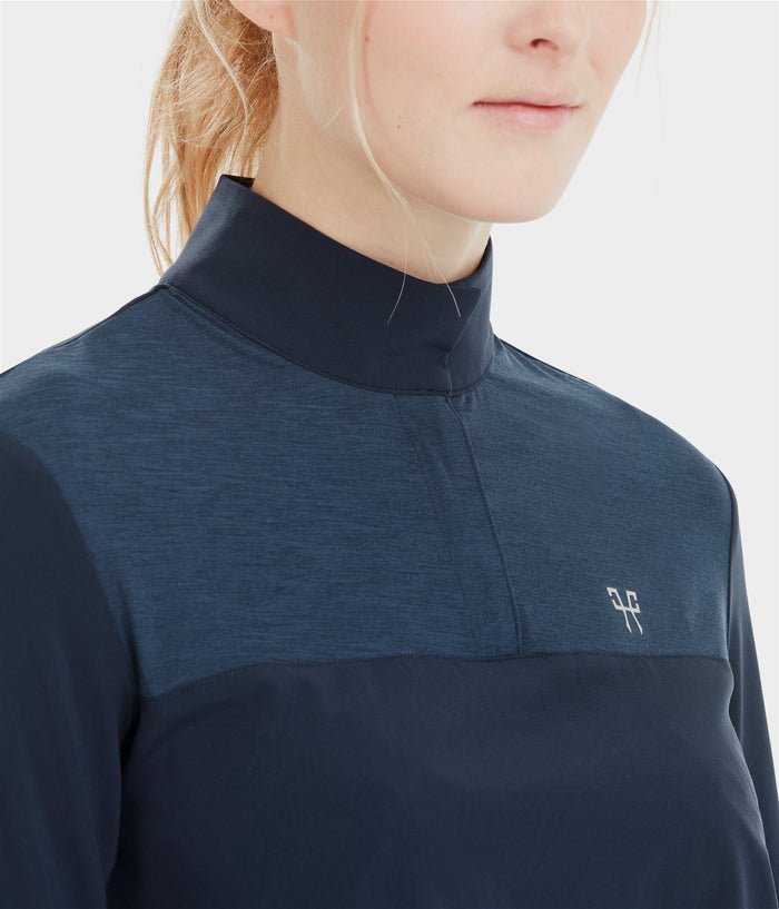 Sunrise Chemise d'équitation anti UV Sunrise femme | Dark Night | Horse Pilot