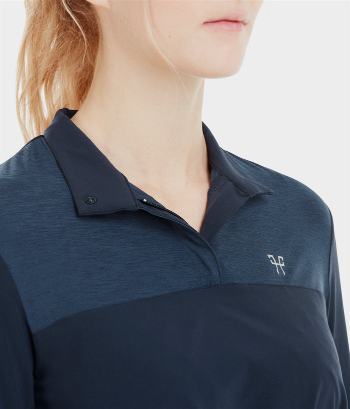 Sunrise Chemise d'équitation anti UV Sunrise femme | Dark Night | Horse Pilot