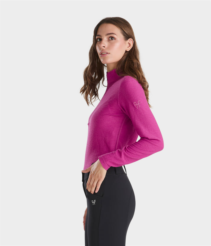 Suntech Shirt | T-shirt manches longues fushia d'équitation léger anti UV femme | Horse Pilot équitation| Horse Pilot