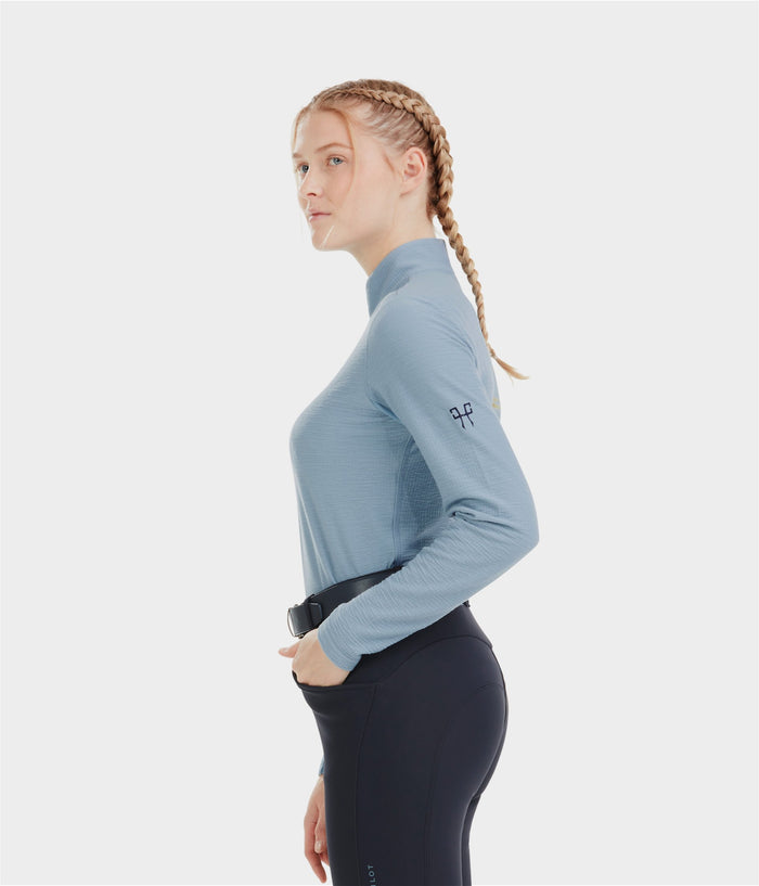 Suntech Shirt | Cloudy Blue |  T-shirt manches longues d'équitation femme | Horse Pilot