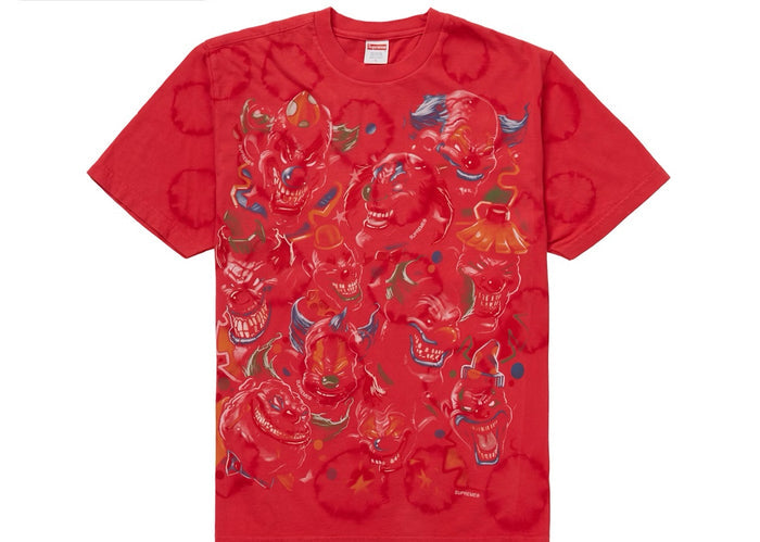 Supreme Clowns Tee Bleached Red