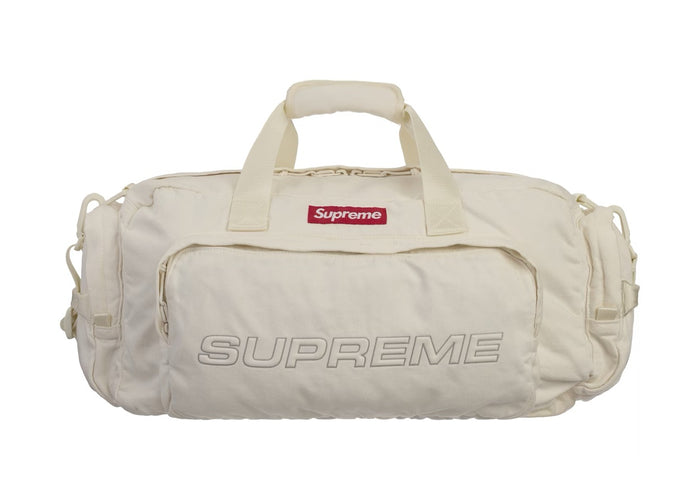 Supreme Denim Duffle Bag White