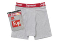 Supreme Hanes Boxer Briefs (2 Pack) Heather Grey