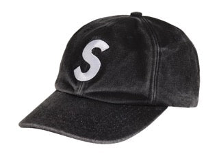 Supreme Pigment Coated 2-Tone S Logo 6-Panel Black