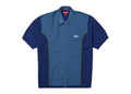 Supreme Piping Zip Up Polo Dark Blue