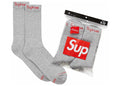 Supreme x Hanes Crew Socks (4 Pack) 'Grey'