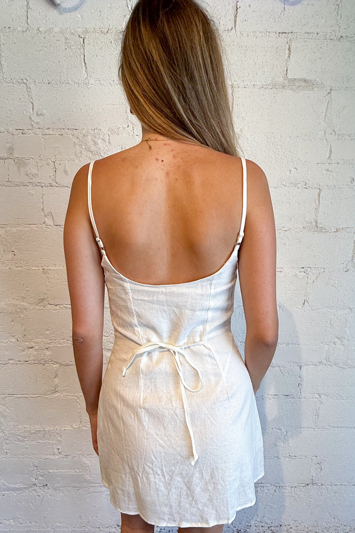 Sweet Tea Dress White Back, adeline boutique, dallas boutique, boutique