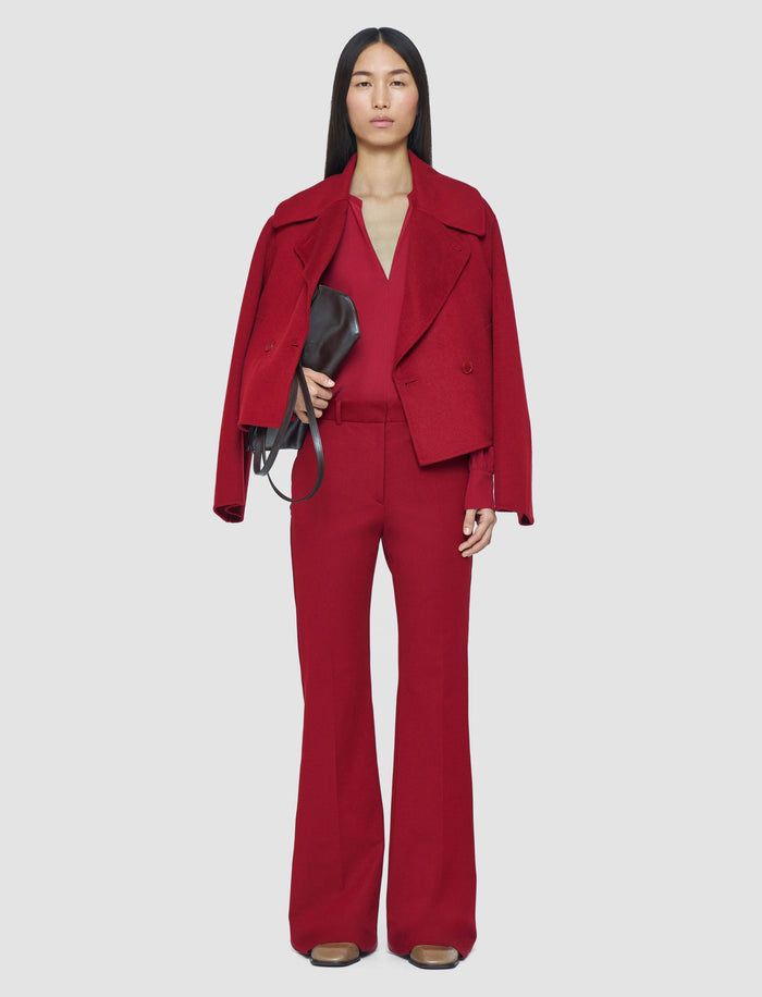 Red Tafira Gabardine Stretch Trousers - Joseph