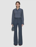 Grey Tafira Gabardine Stretch Trousers - Joseph