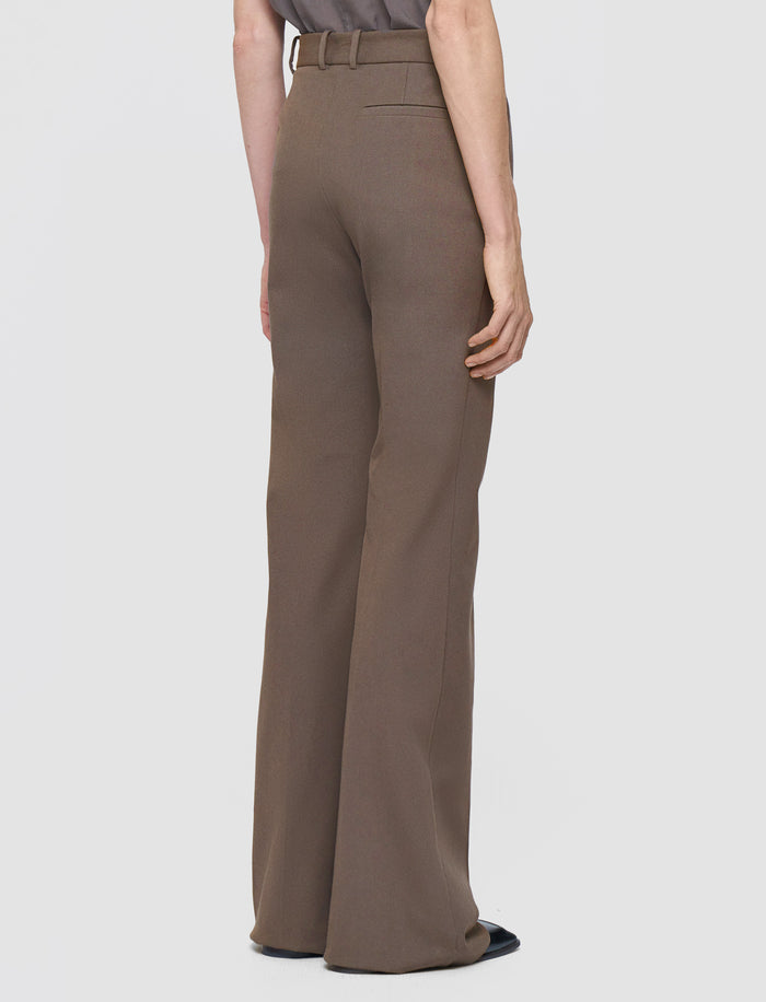 Brown Tafira Gabardine Stretch Trousers - Joseph