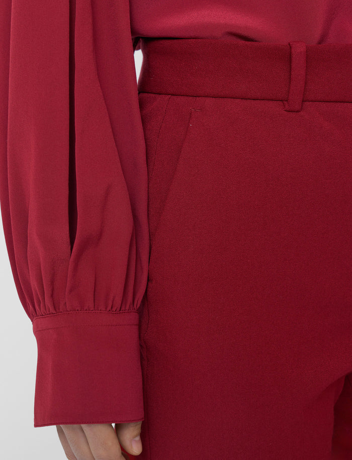 Red Tafira Gabardine Stretch Trousers - Joseph