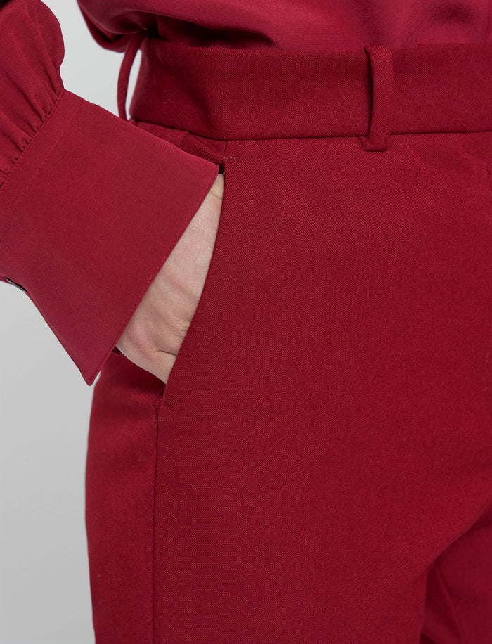 Red Tafira Gabardine Stretch Trousers - Joseph