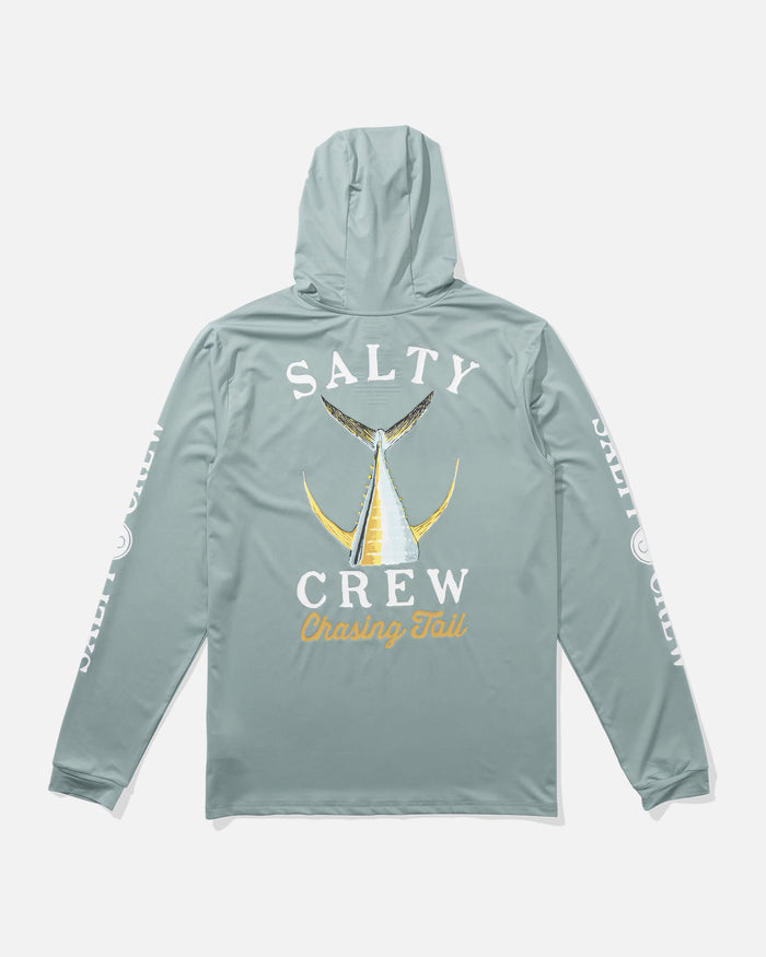 Salty crew SUN PROTECTION Tailed Hood Sunshirt - Mackerel in MACKEREL