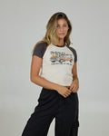 Tailgate Raglan Baby Tee - Charcoal