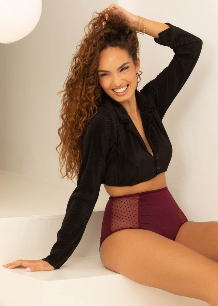 Culotte Menstruelle Taille Haute SPLENDEA RUBIS Flux Abondant (Nuit) - SO'CUP