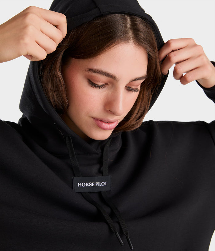 Team Hoodie | Sweat-shirt noir d'équitation à capuche femme | Horse Pilot| Horse Pilot
