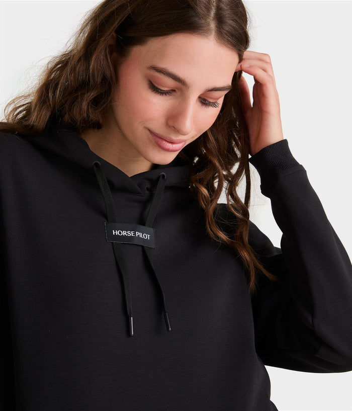Team Hoodie | Sweat-shirt noir d'équitation à capuche femme | Horse Pilot| Horse Pilot