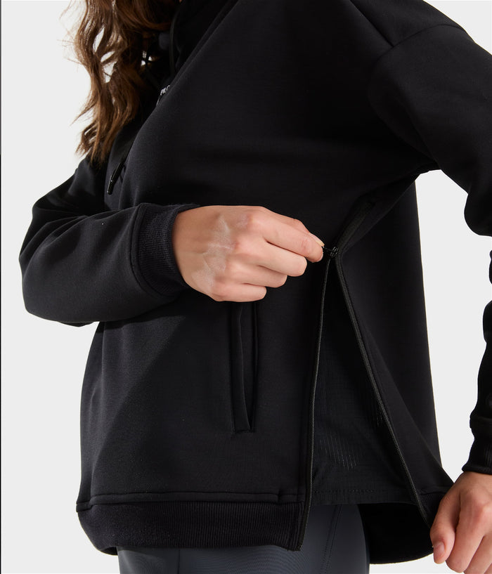 Team Hoodie | Sweat-shirt noir d'équitation à capuche femme | Horse Pilot| Horse Pilot