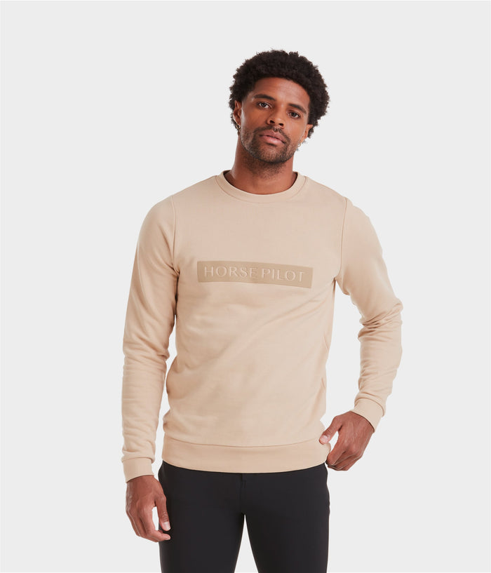 Team Sweat-Shirt équitation homme | Latte | Horse Pilot