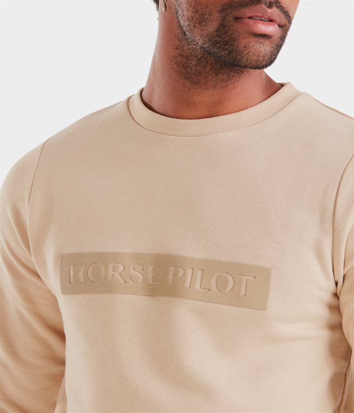 Team Sweat-Shirt équitation homme | Latte | Horse Pilot
