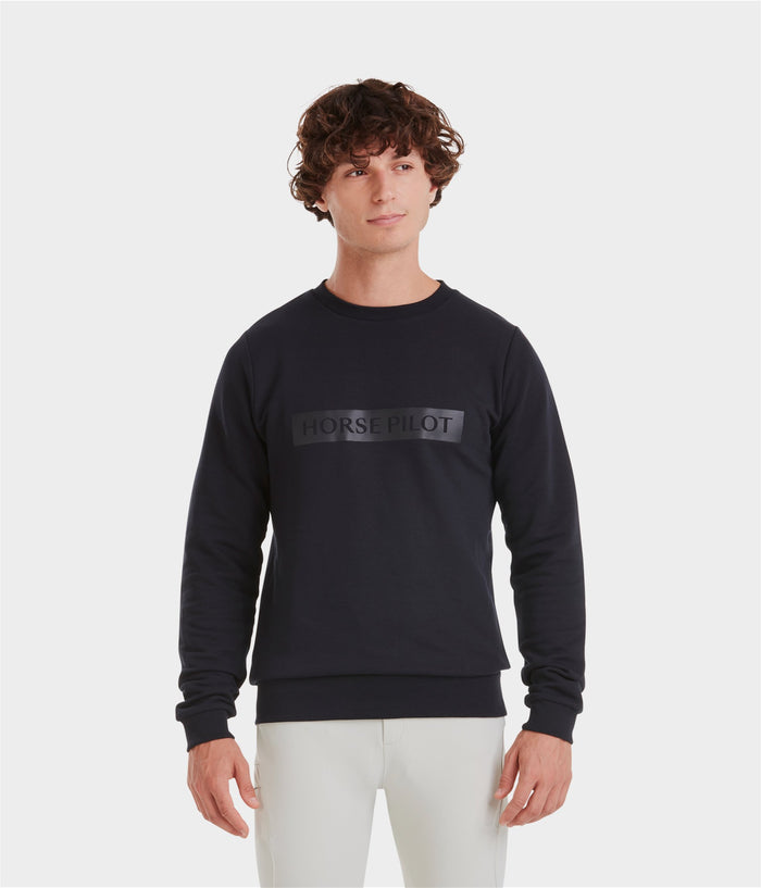 Team Sweat-Shirt équitation homme |Blue Graphite | Horse Pilot