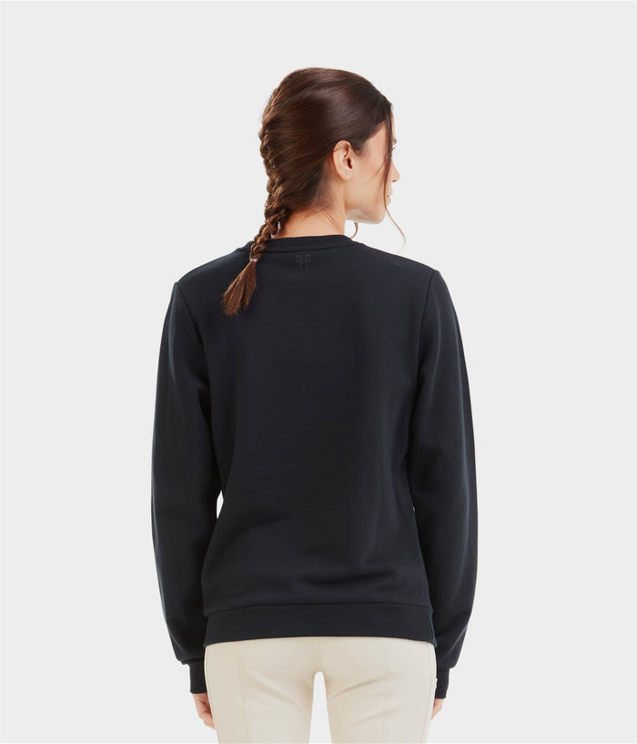 Team Sweat-Shirt équitation femme |Blue Graphite | Horse Pilot