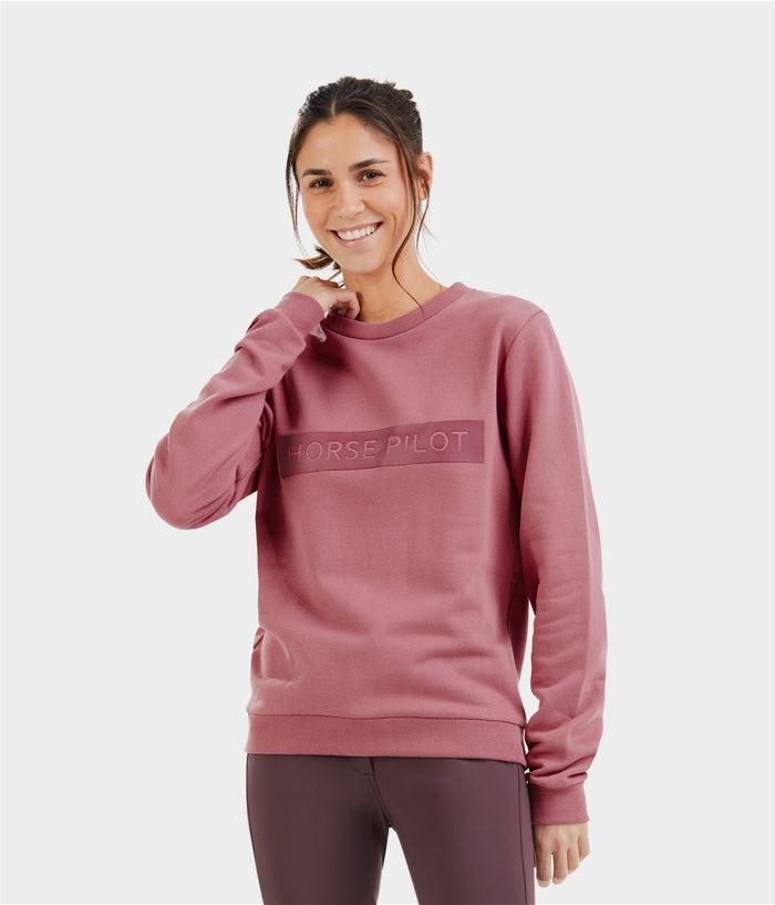 Team Sweat-Shirt équitation femme | Mesa Pink | Horse Pilot
