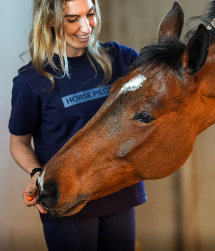 Team T-shirt d'équitation femme | Navy | Horse Pilot