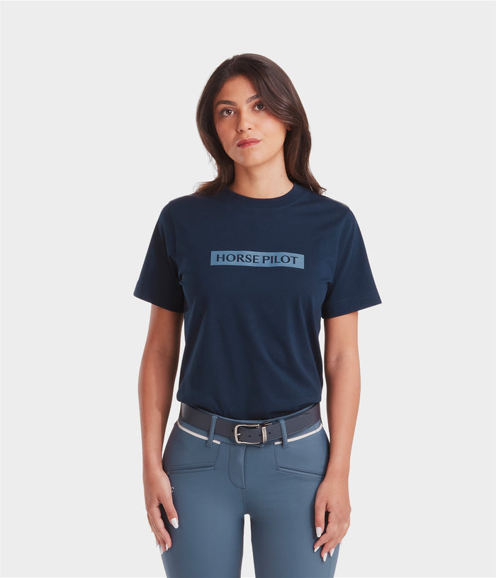Team T-shirt d'équitation femme | Navy | Horse Pilot