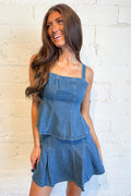 The Blue Ribbon Mini Skort, adeline boutique, dallas boutique, boutique