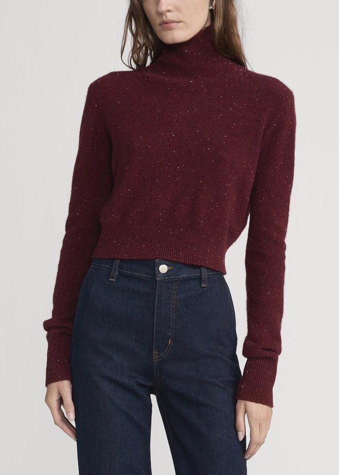 The Cashmere Fleck Turtleneck (Pinot)