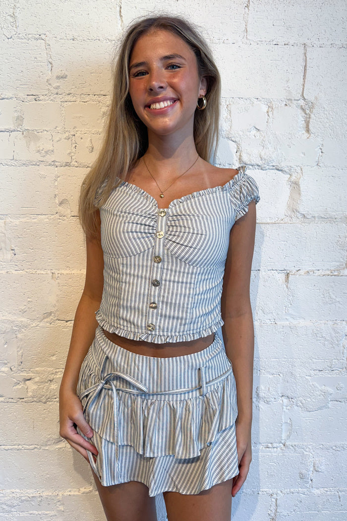 The Sutton Top Navy, adeline boutique, dallas boutique, boutique