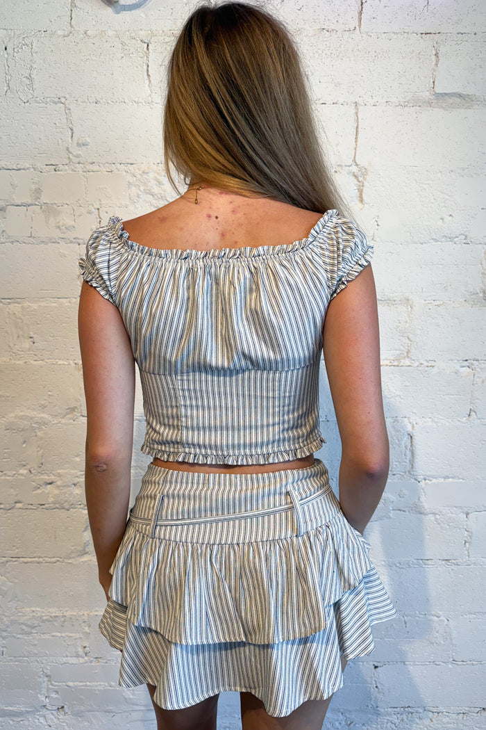 The Sutton Top Navy Back, adeline boutique, dallas boutique, boutique