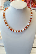 The Tailgate Necklace Orange, adeline boutique, dallas boutique, boutique