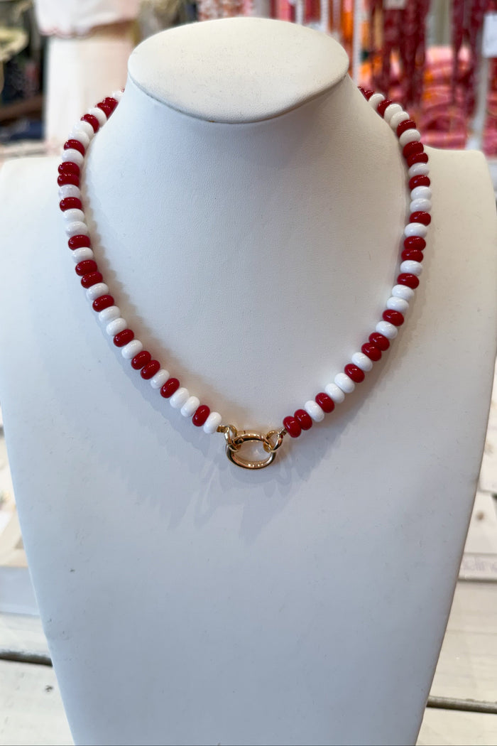 The Tailgate Necklace red Back, adeline boutique, dallas boutique, boutique
