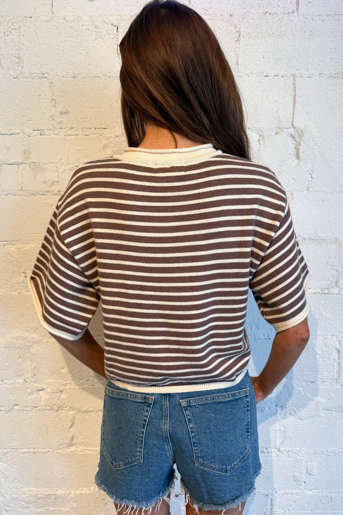 The Weekend Stripe Top Back, adeline boutique, dallas boutique, boutique