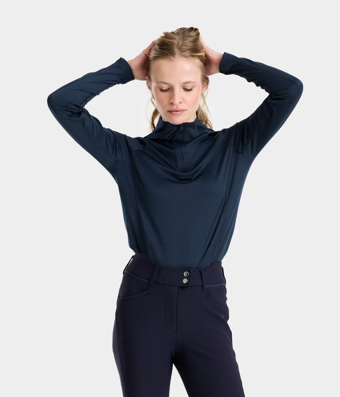 Thermal long-sleeved riding T-shirt for women
