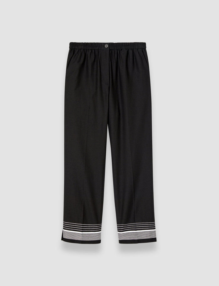 Black Tottenham Cotton Blend Trousers - Joseph