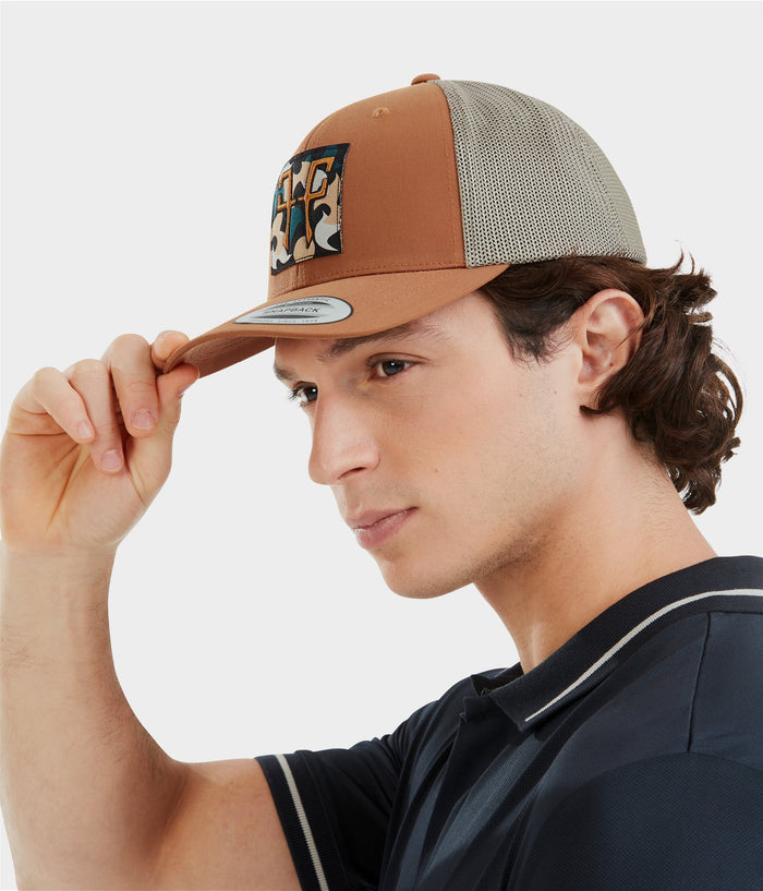 Trucker Casquette d'équitation unisexe | Gold Beige| Horse Pilot