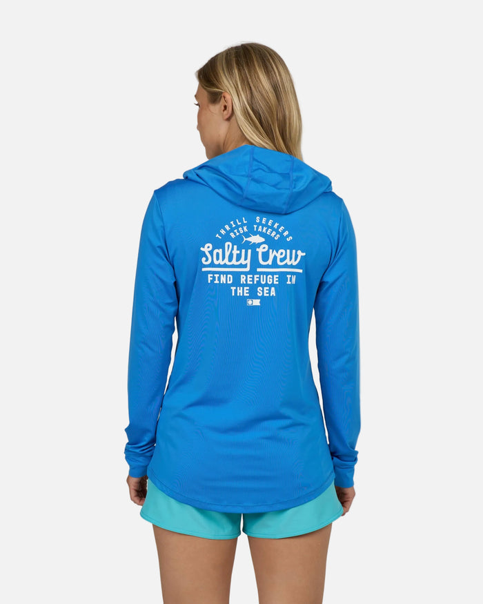 Unscripted Hooded Sunshirt - Bold Blue