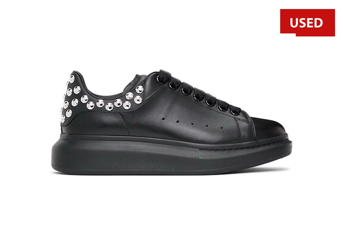 (USED) Alexander McQueen Oversized Black Studded Heel - Sz 14