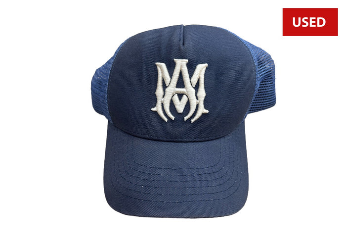 (USED) Amiri Ma Canvas Hat Blue Trucker