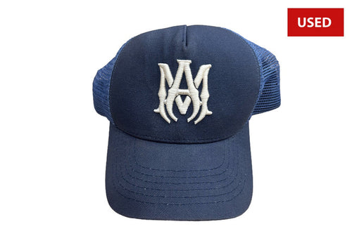 (USED) Amiri Ma Canvas Hat Blue Trucker