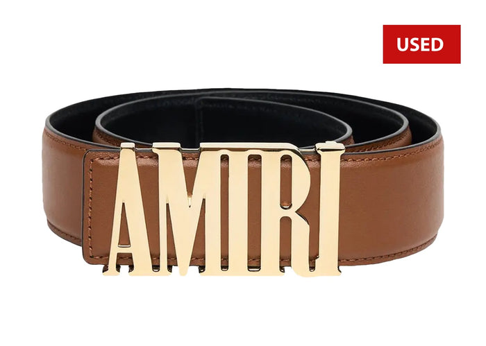 (USED) Amiri Nappa Belt 'Brown' 2CM 80CM (28 - 30 Waist)