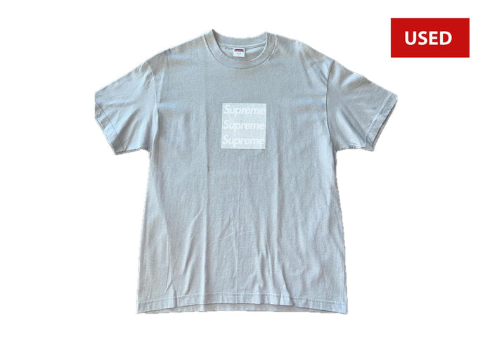 (USED) AssPizza Supreme Triple Box Logo t-shirt Silver (HEATCHECK ARCHIVE)